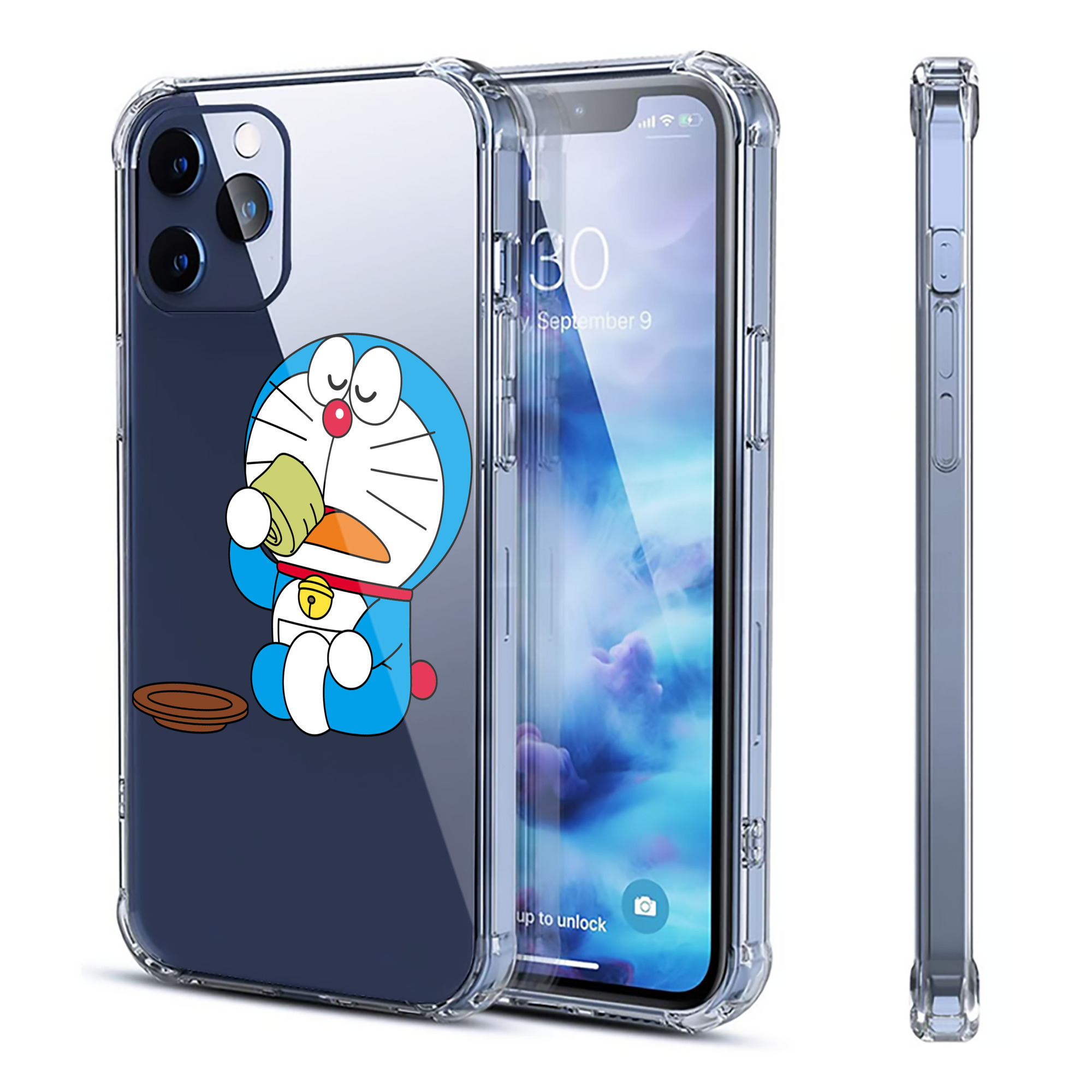 （画像用） ドラえもん Doraemon 【iPhone 12シリーズ対応】透明スマホケース（クリアソフトケース）